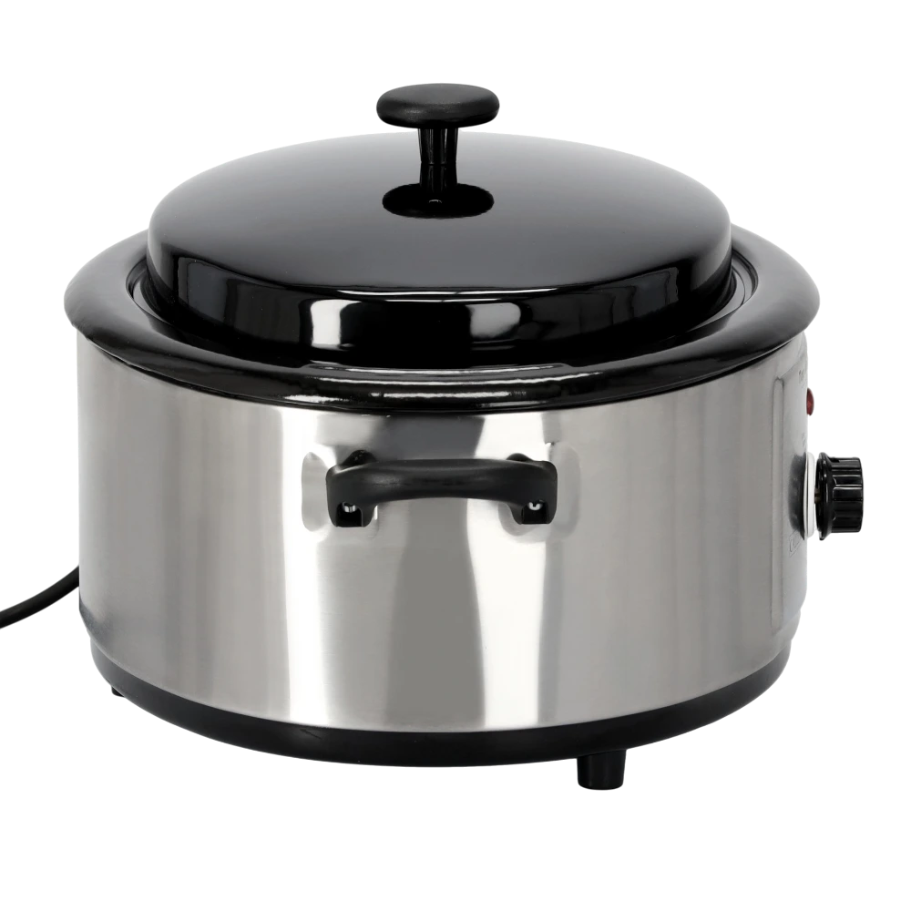 Detail elektrického ohrievača masážnych kameňov – nerezové prevedenie