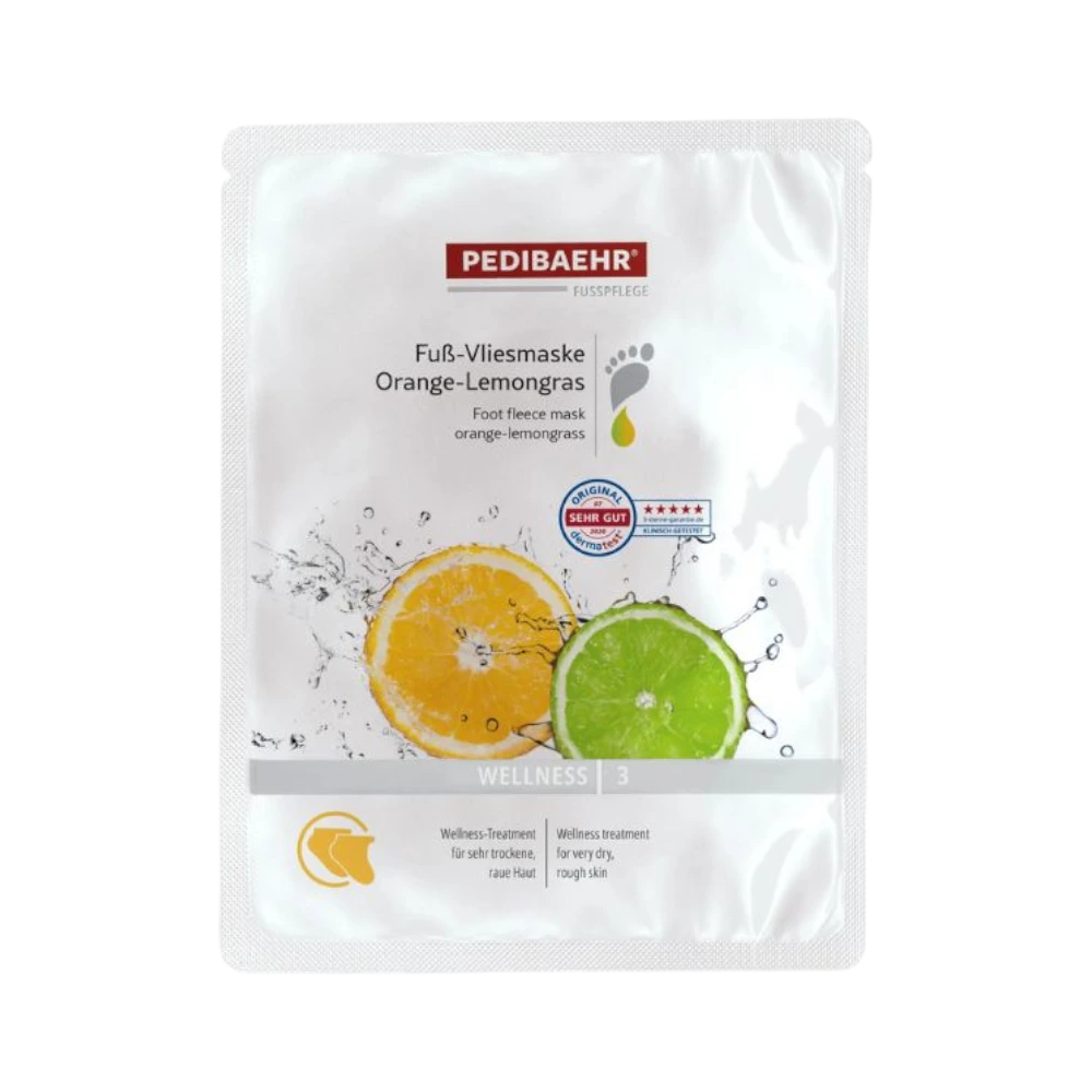 Flísová maska na nohy BAEHR s vôňou pomaranča a citrónovej trávy
