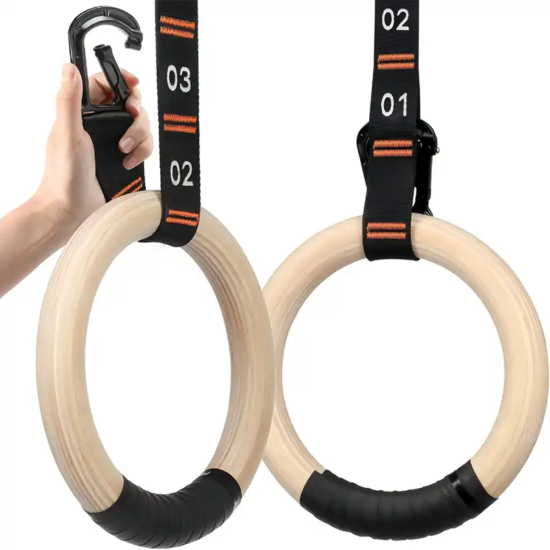 Gymnastické kruhy drevené na cvičenie