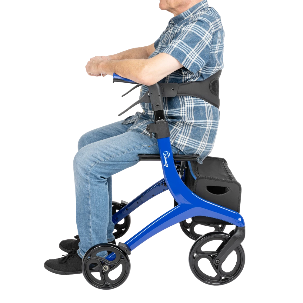 Hliníkové štvorkolesové chodítko LORENZA pohľad spredu