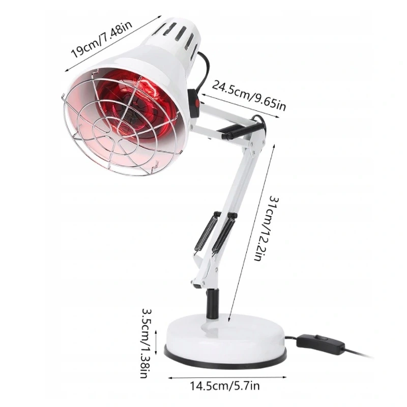Stolová infračervená lampa – nastavenie výšky a uhla