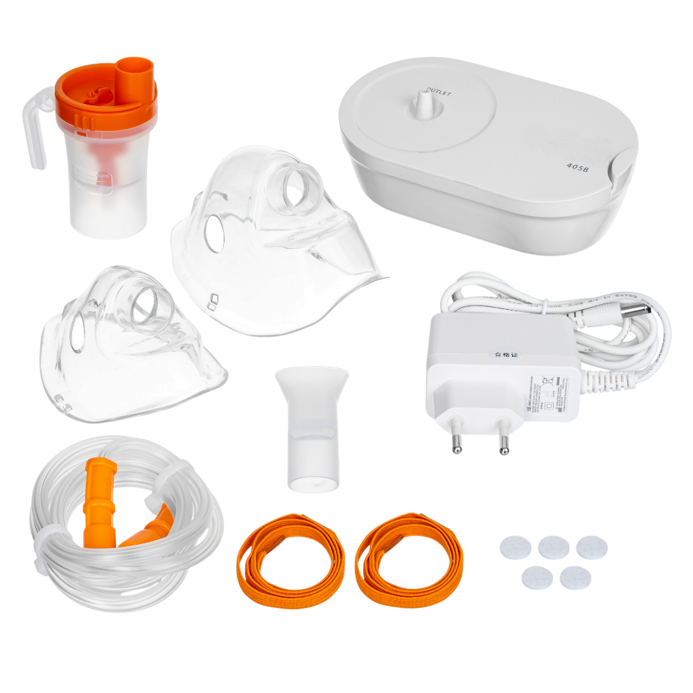Inhalátor Yuwell 405B príslušenstvo a konštrukcia