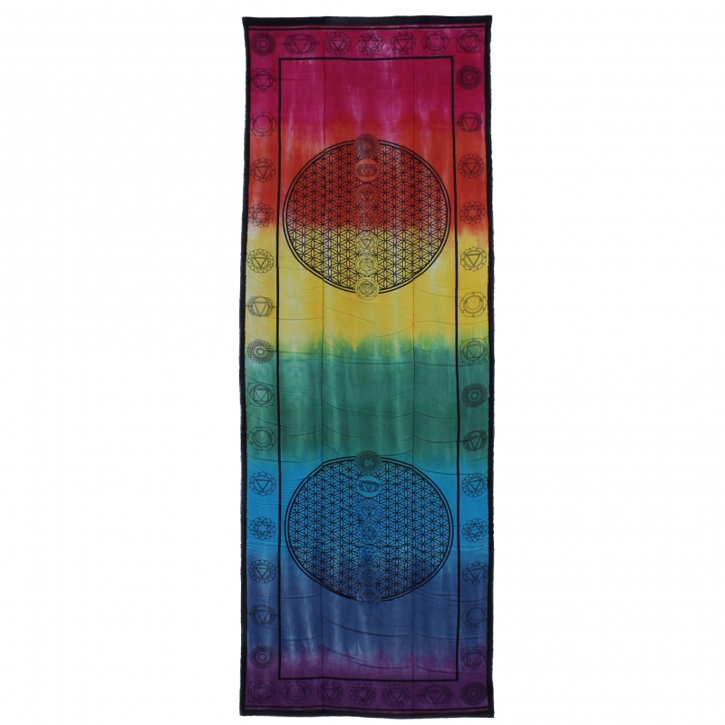 Joga karimatka so symbolom 7 čakier – detail potlače