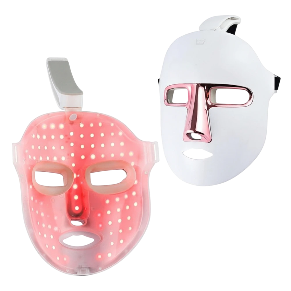 LED maska 7v1 – bočný pohľad na konštrukciu a pásik