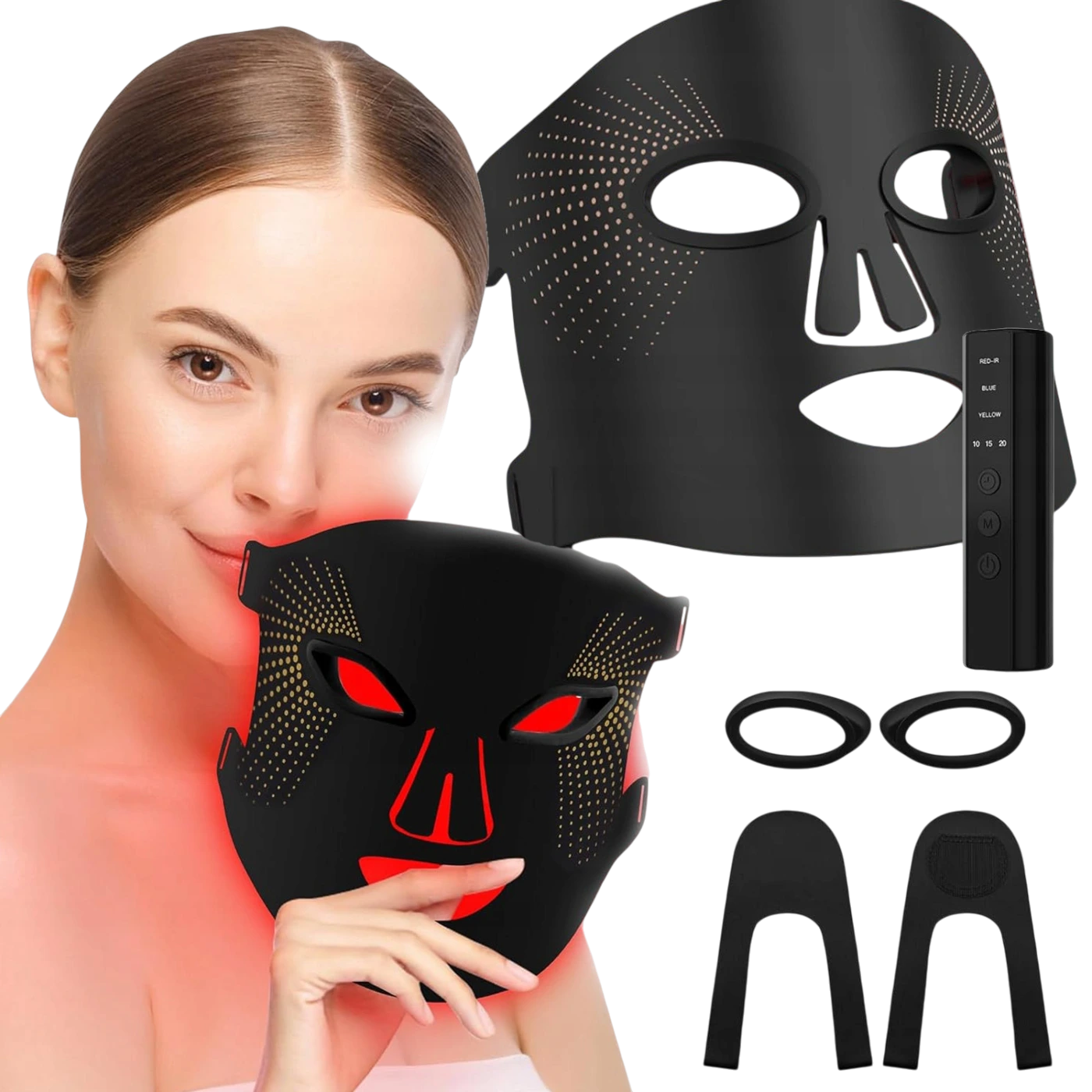 LED maska – pohodlné nosenie bez tlaku na oči a nos