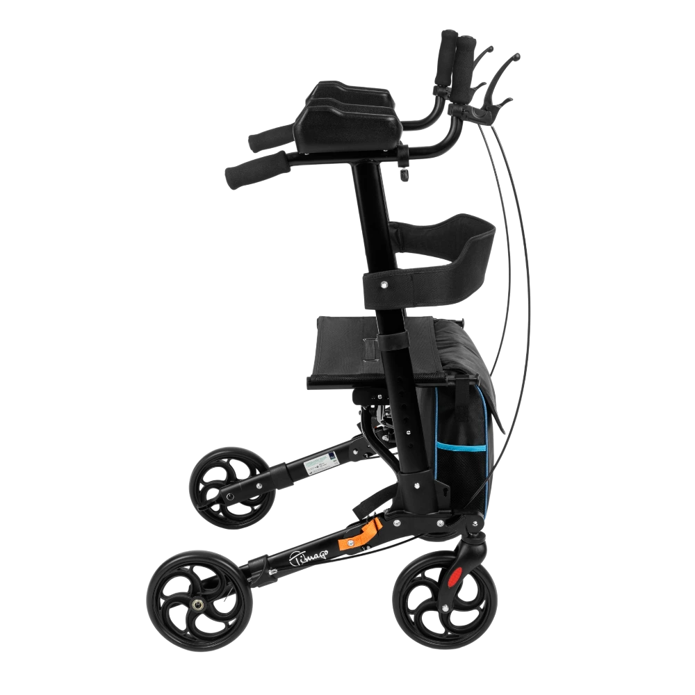 Detail chodítka LEXI – lakťová opora a brzdové úchopy