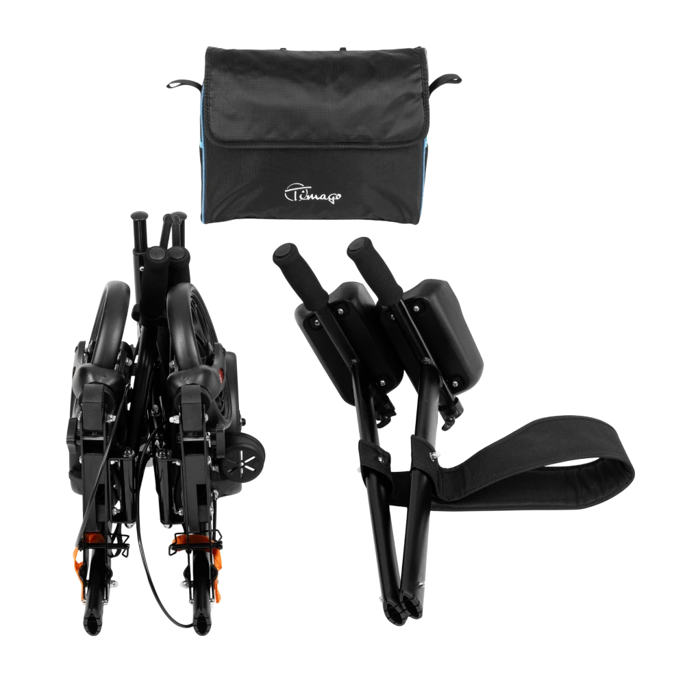 Hliníkové chodítko LEXI – skladanie a bočný pohľad