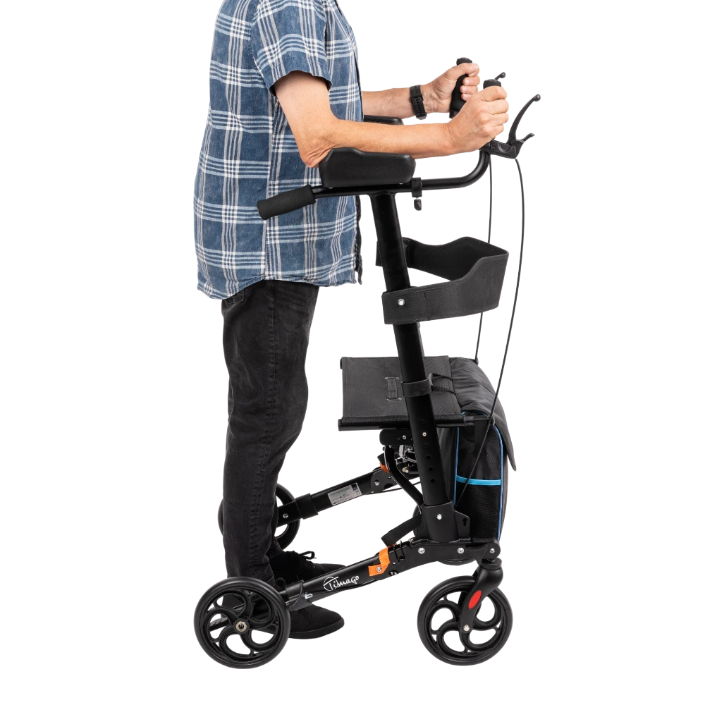 Hliníkové chodítko LEXI s lakťovou oporou – pohľad spredu