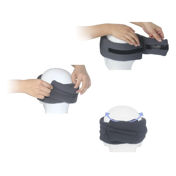 Maska na oči – ukážka nosenia pri odpočinku