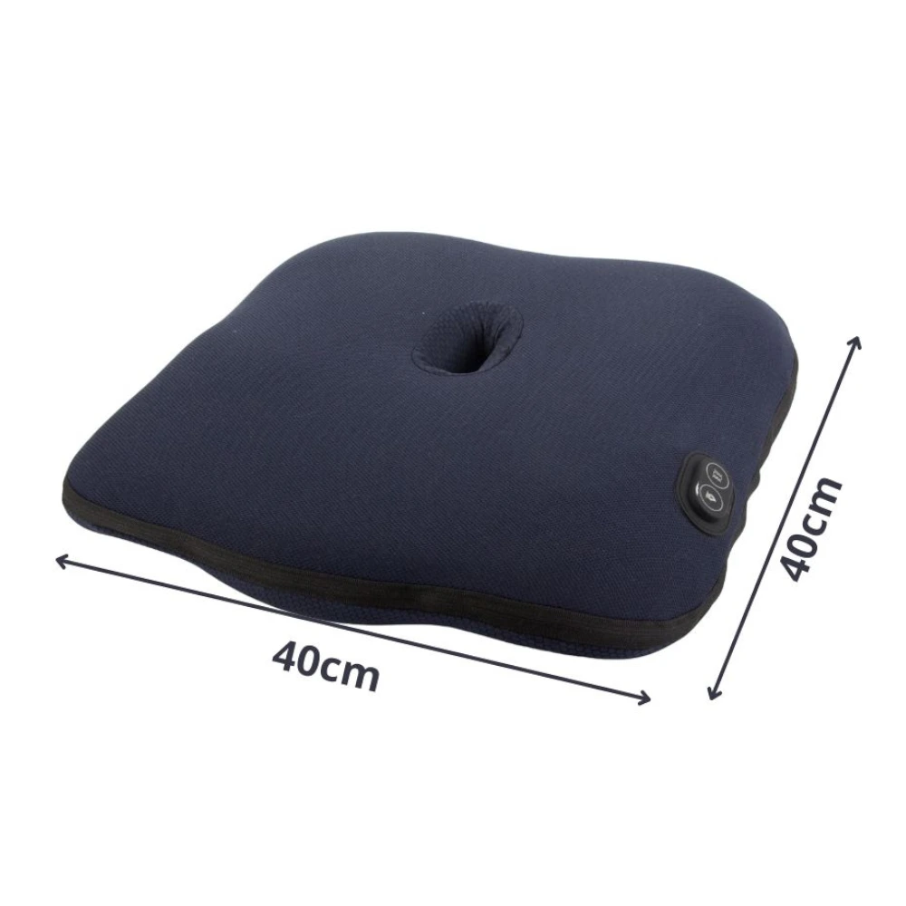 Masážna vyhrievacia poduška – pohľad zozadu s USB-C pripojením