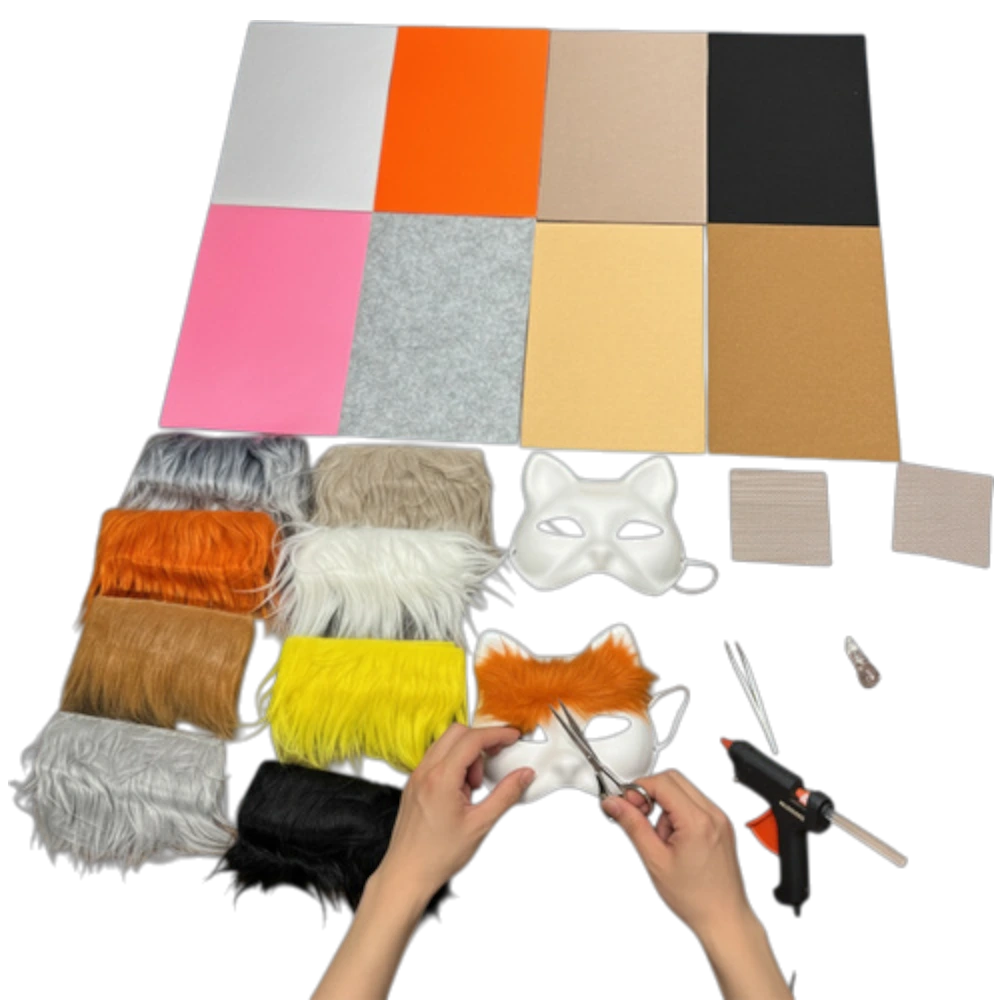 Hotové mačacie masky – výsledok tvorenia