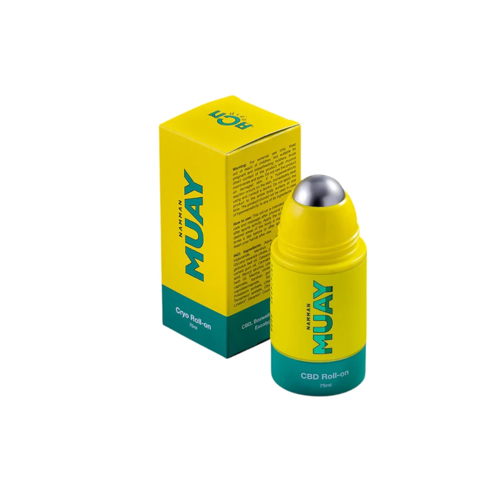 MUAY Cryo Roll-On – detail aplikácie na svaly