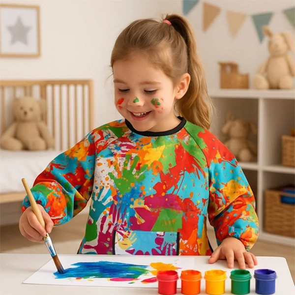 Detská ochranná zásterka na maľovanie