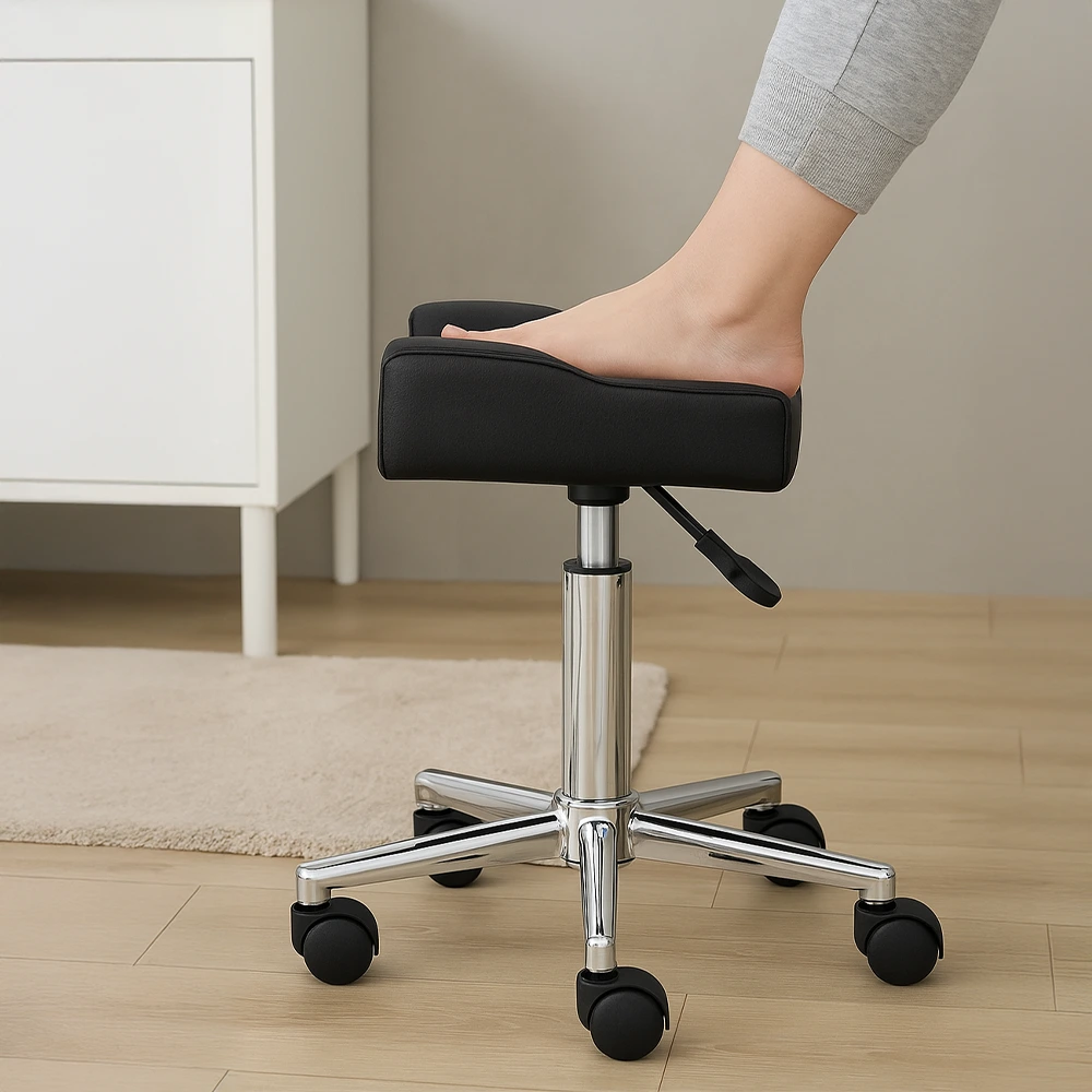 Nastaviteľná podnožka na pedikúru Premium CB-3202 čierna