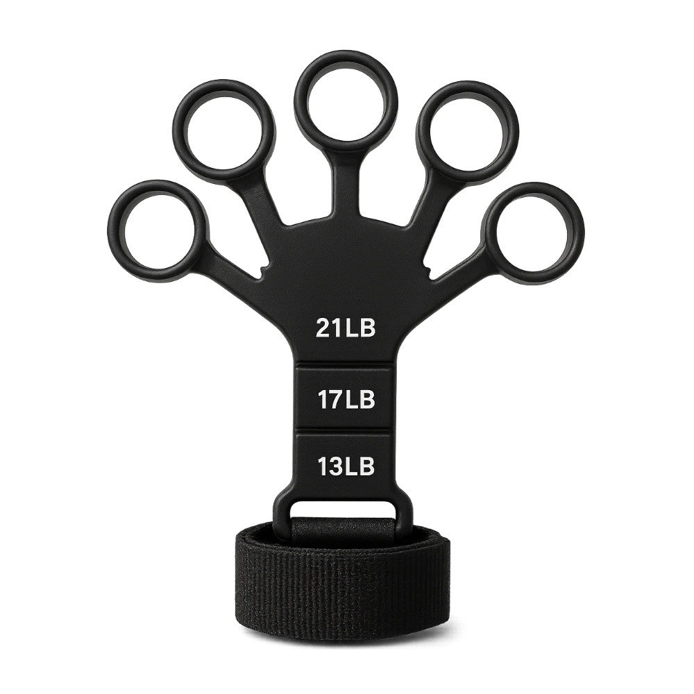 Detail gumového expandera prstov – zápästné uchytenie