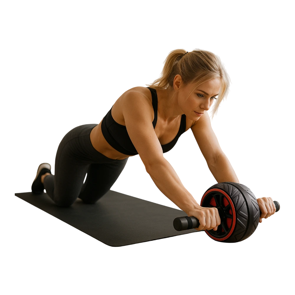 Koliesko na posilňovanie brušných svalov – čierno-červené prevedenie