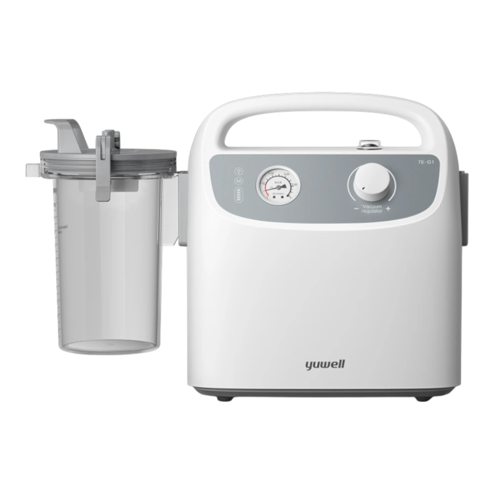 Prenosná odsávačka hlienov Yuwell 7E-G1 pohľad spredu