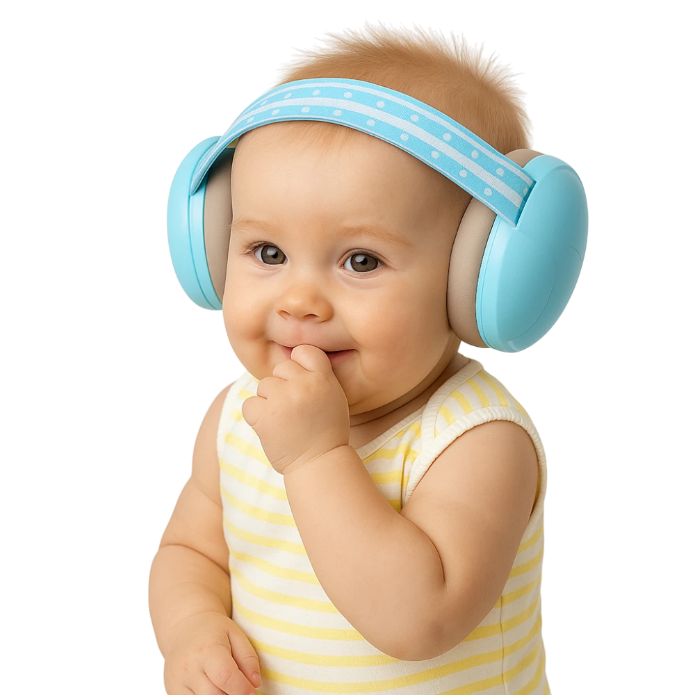 Detské ochranné slúchadlá proti hluku – modrá farba