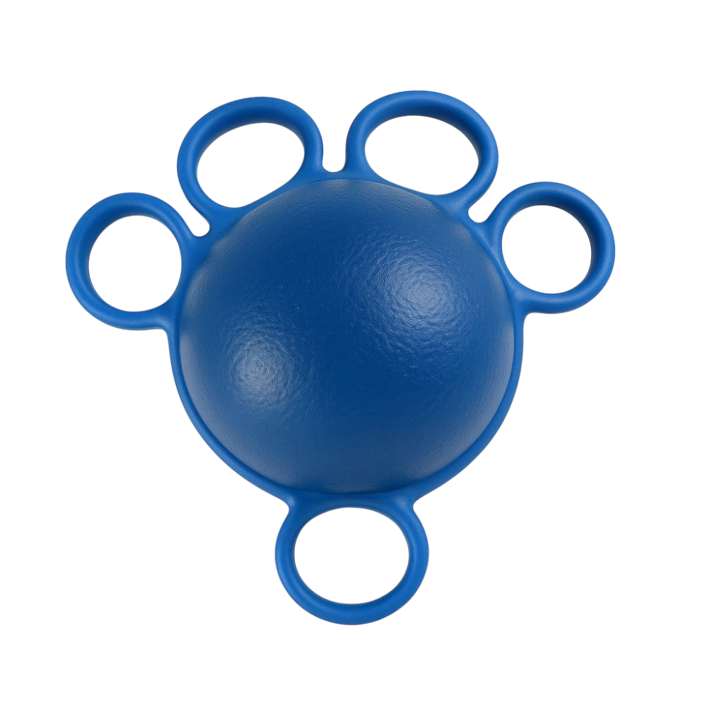 Tréningová lopta na posilňovanie prstov a rúk – modrá rehabilitačná lopta