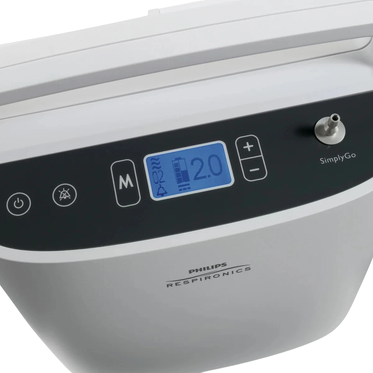 Philips SimplyGo – bočný pohľad s transportnou taškou