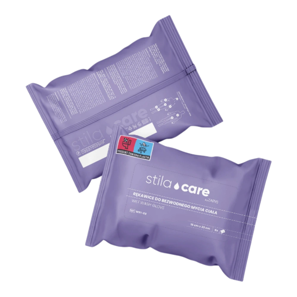 vlhčené rukavice na umývanie tela bez vody Zarys