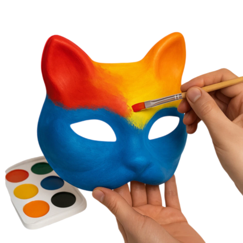 Hotové mačacie masky RUHHY – inšpirácia dekorovania