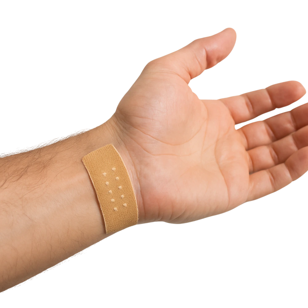 Balenie tkaninového leukoplastu – priedušný rýchloobväz pre domácu lekárničku