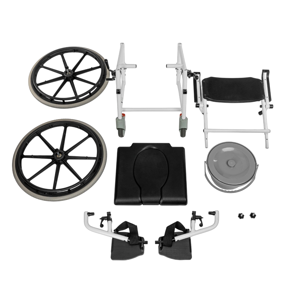 Detail konštrukcie toaletno-sprchovacieho vozíka COMPLEX-TIM