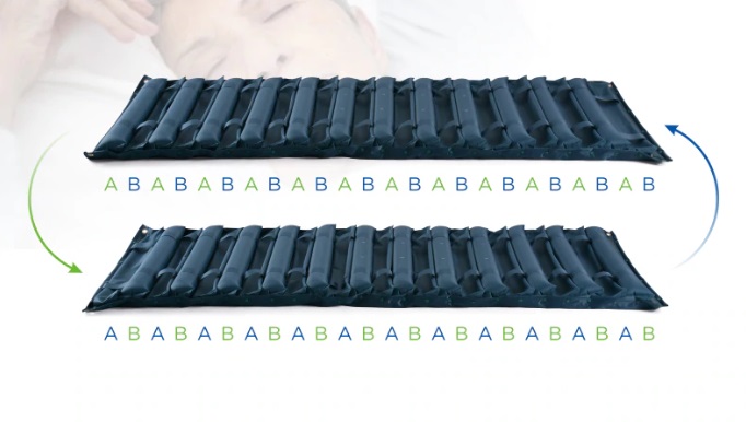 Trojkomorový antidekubitný matrac – detail 2