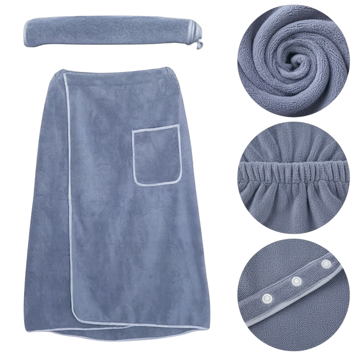 Rýchloschnúci kilt ručník so suchým zipsom – detail zapínania