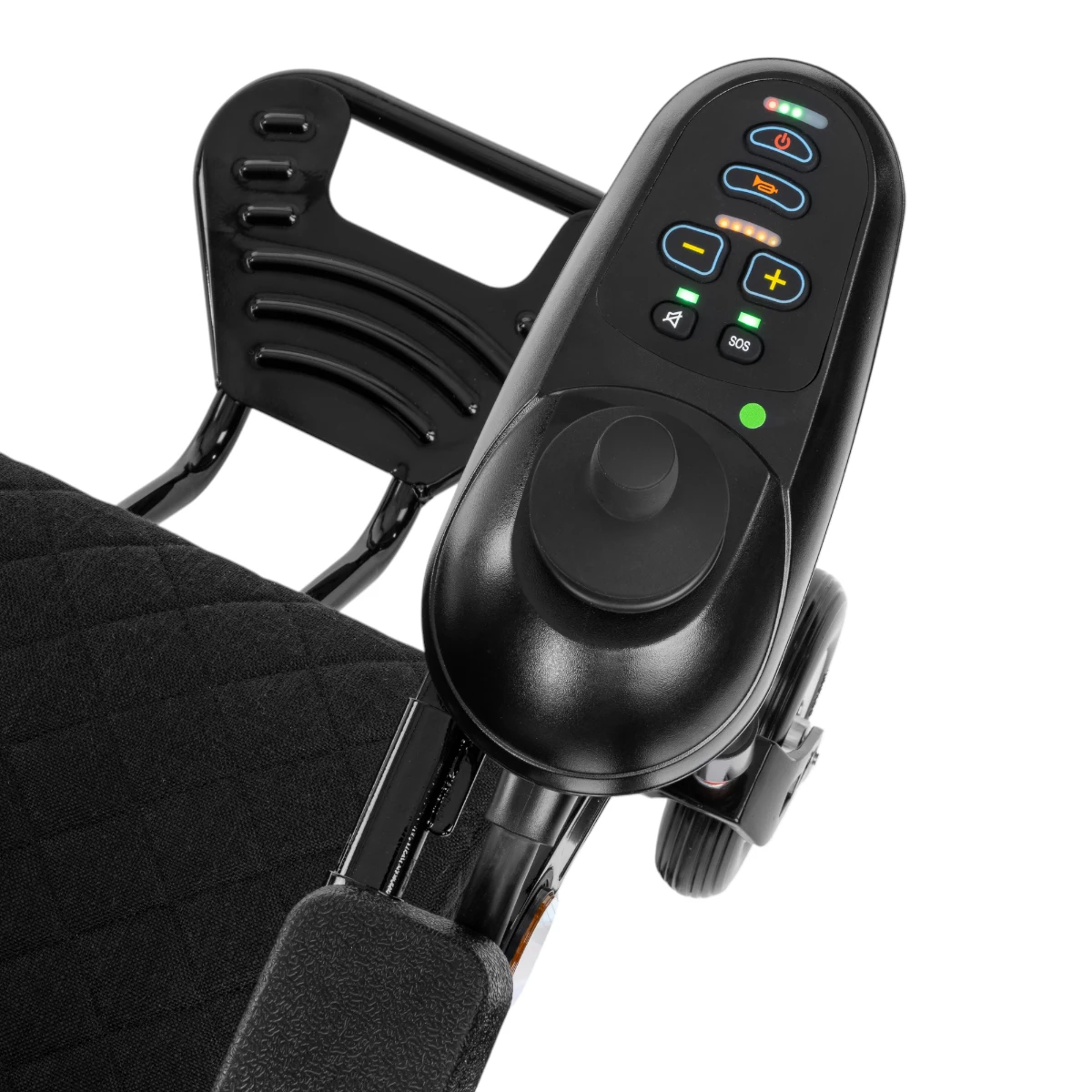 Elektrický vozík s bezpečnostným pásom