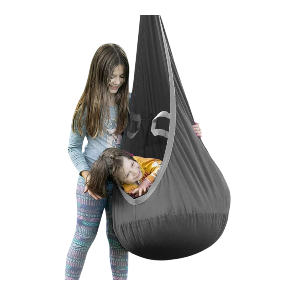 Detský visiaci kokon SEE-SAW – detail kresla pri používaní