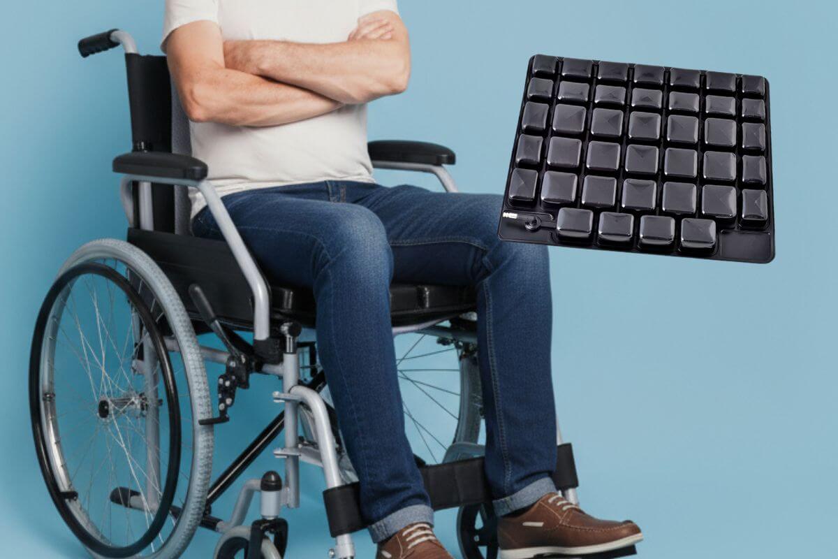 Antidekubitný podsedák pre zdravšie sedenie.