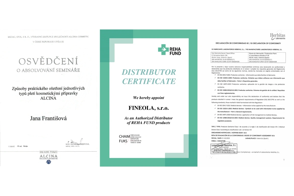 Certifikáty potvrdzujúce odbornú spôsobilosť ako záväzok voči našim zákazníkom. 