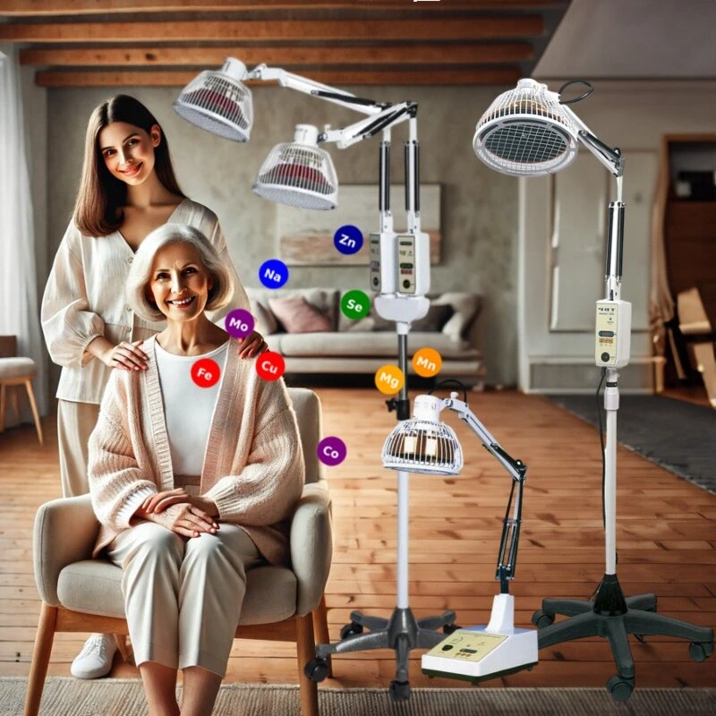 Rôzne modely TDP lámp s ilustráciou ich minerálnych prvkov.