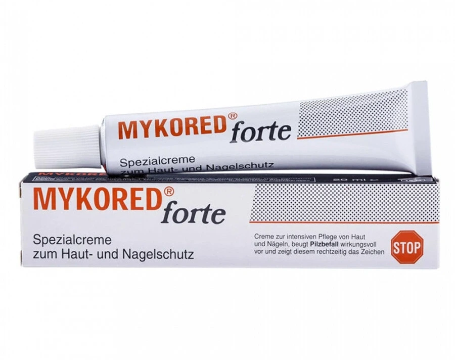 Mykored forte krém na liečbu plesne na nohách.