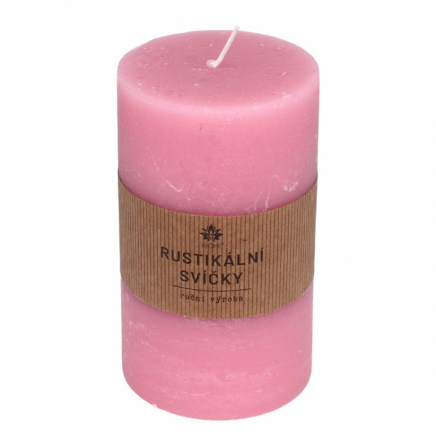 ARÔME rustikálna sviečka 7x12 cm – rustikálny povrch v rôznych farbách