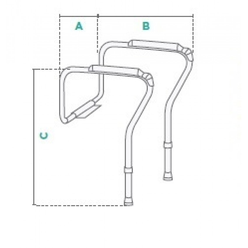 Madlo na WC JMC-C 5300KD – ergonomické rukoväte a protišmykové nožičky